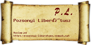 Pozsonyi Liberátusz névjegykártya